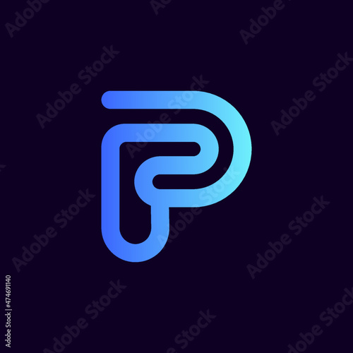 Modern P letter logo design templates