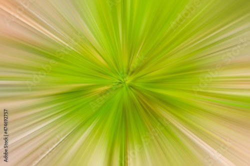 Abstract green and orange zoom effect