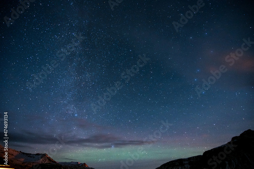 A starry night and clear sky in Iceland