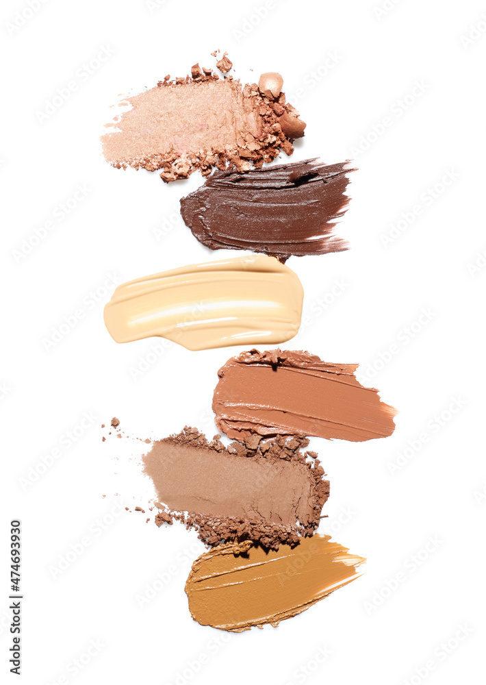 Cosmetic smears isolated on white background Cosmetic smears isolated on white background
