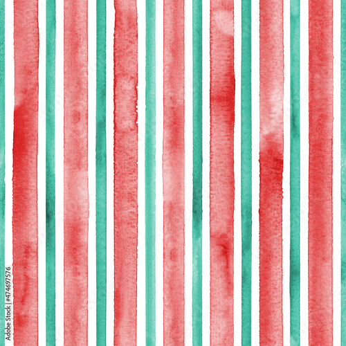 Watercolor red and green li...