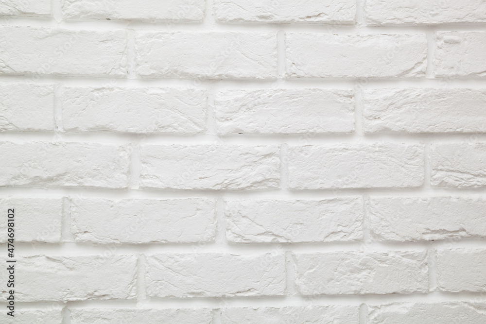 Obraz premium A close-up of a white brick wall.