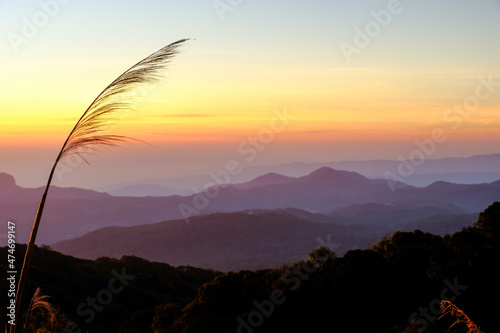 Mountains in winter in Thailand