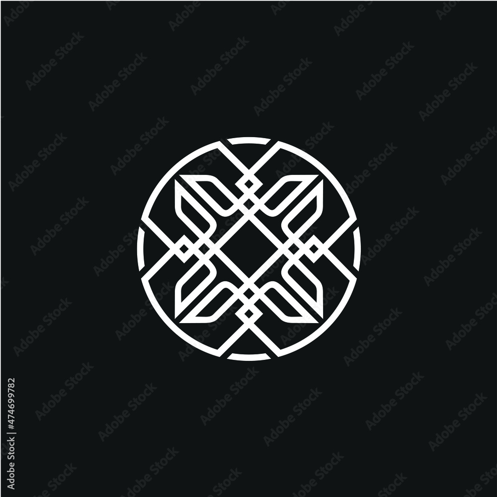Initial Letter W with Ornament mandala logo design concept Initial Letter W with Ornament mandala logo design concept