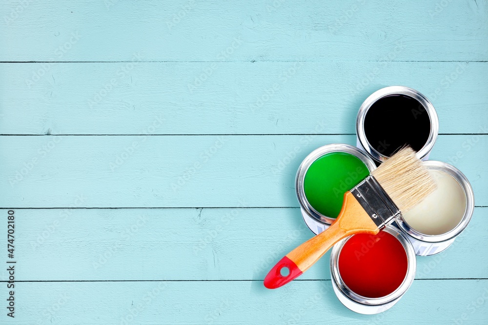 Paint cans and paint brushes the perfect interior paint color Paint cans and paint brushes the perfect interior paint color