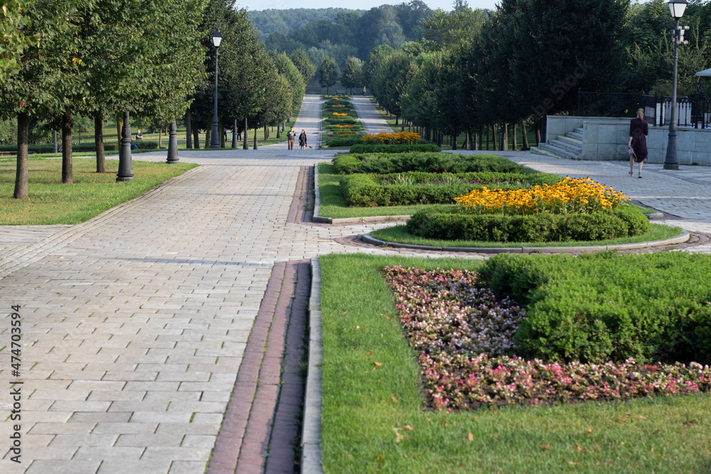 Obraz premium the road of stones goes into the distance