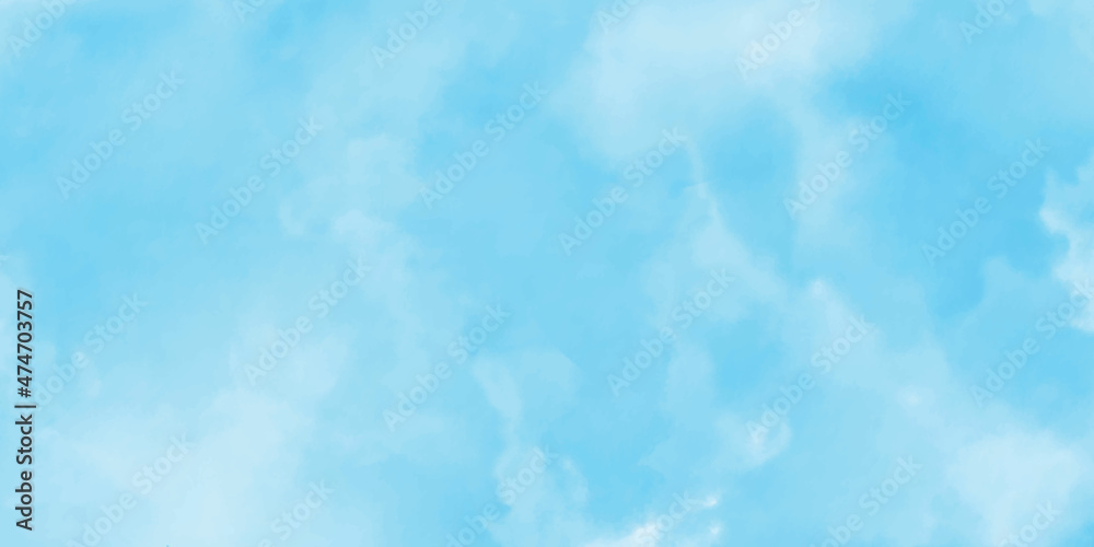 Abstract Blue sky Water color background, Illustration, texture for design