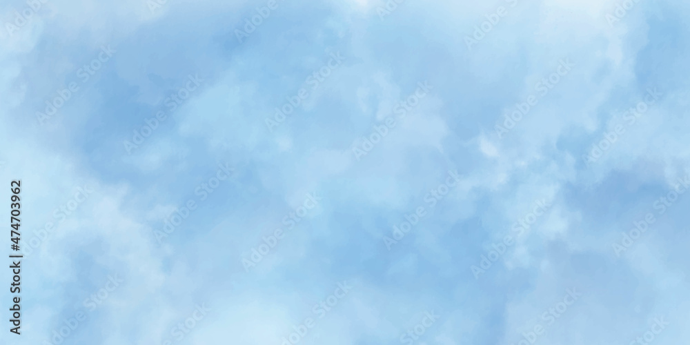 soft-color vintage pastel abstract watercolor sky background with colored (shades of blue and dark blue color), illustration