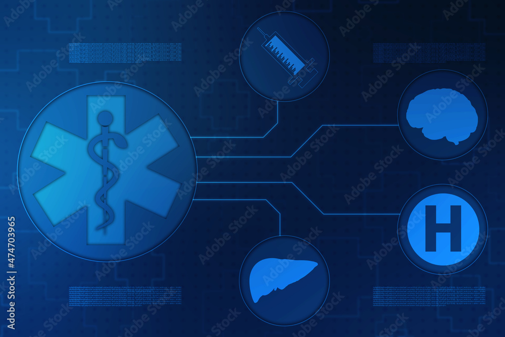 Fototapeta premium Medical and Health care concept background, Medical Science, Biotechnology concept background