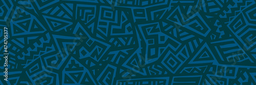 Unique Geometric Vector Seamless Pattern made in ethnic style. Aztec textile print. African traditional design. Creative boho pattern. Perfect for site backgrounds, wrapping paper and fabric design.