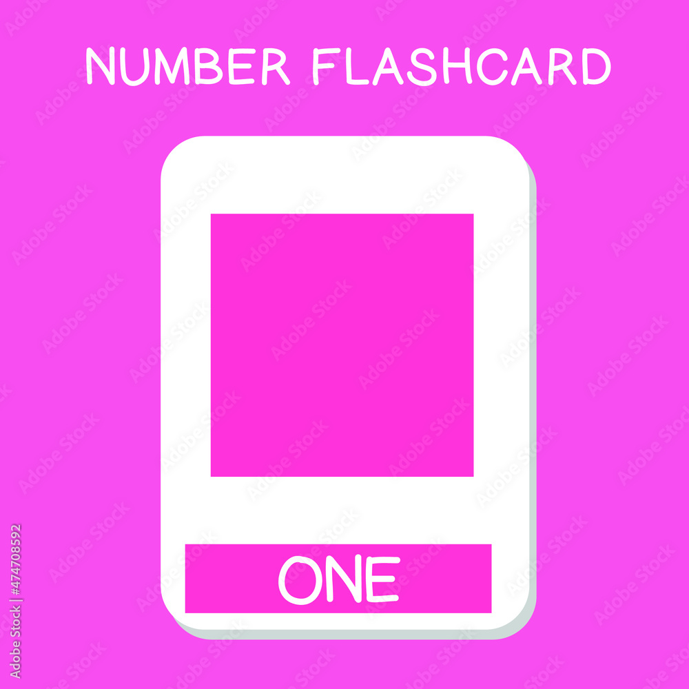 Cute number flashcards with geometric shapes set. Shapes Flashcards edition. Educational