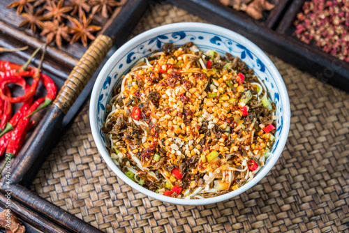 Yibin Food in Sichuan, China-Yibin Burning Noodles