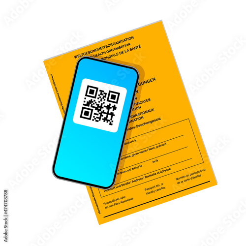 International certificates of vaccination. QR code. Immunity passport. Vaccination against COVID-19. Vaccination certificate in the mobile application.