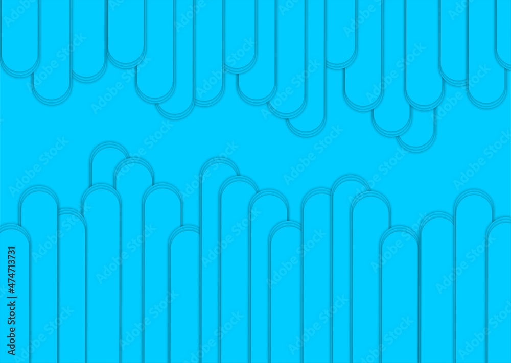 3d abstract monochrome blue digital art