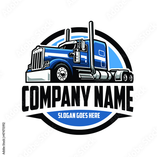 Fotografie, Obraz Trucking company ready made logo
