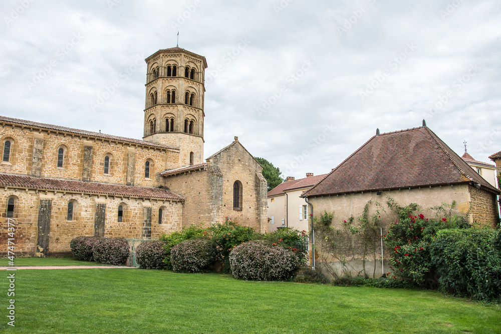 medieval, romanesque church in Anzy le Duc in the brionnais in the region Bourgogne