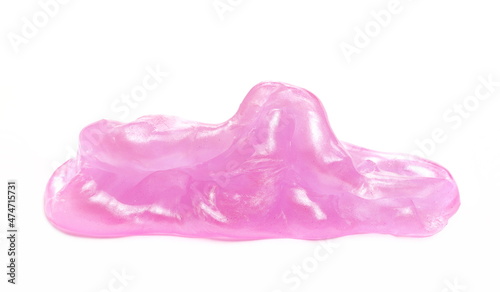Pink slime, goo isolated on white background