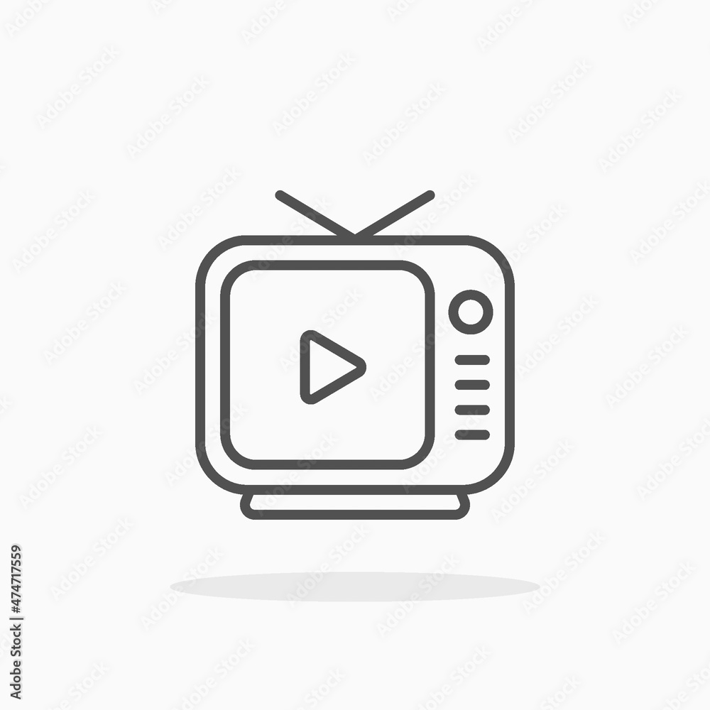 Television program icon. Outline style. Editable Stroke and pixel perfect. Vector illustration. Enjoy this icon for your project. Television program icon. Outline style. Editable Stroke and pixel perfect. Vector illustration. Enjoy this icon for your project.