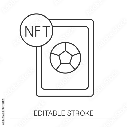  Folder line icon. Images format with non fungible token coin. NFT concept. Isolated vector illustration.Editable stroke