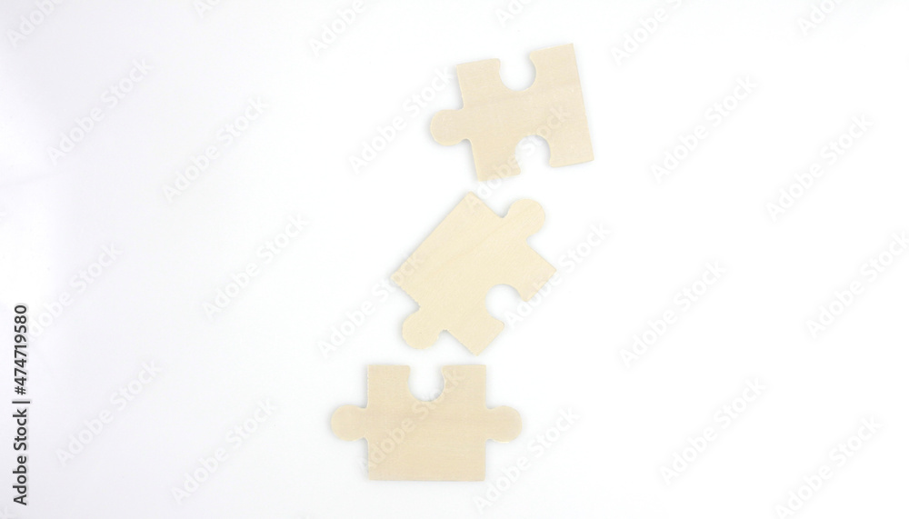 Fototapeta premium Connecting jigsaw puzzle. Business solutions
