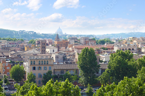 Rome historic center city skyline, Italy