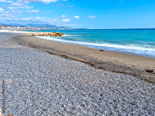 Beach in Villeneuve Loubet, French Riviera photo