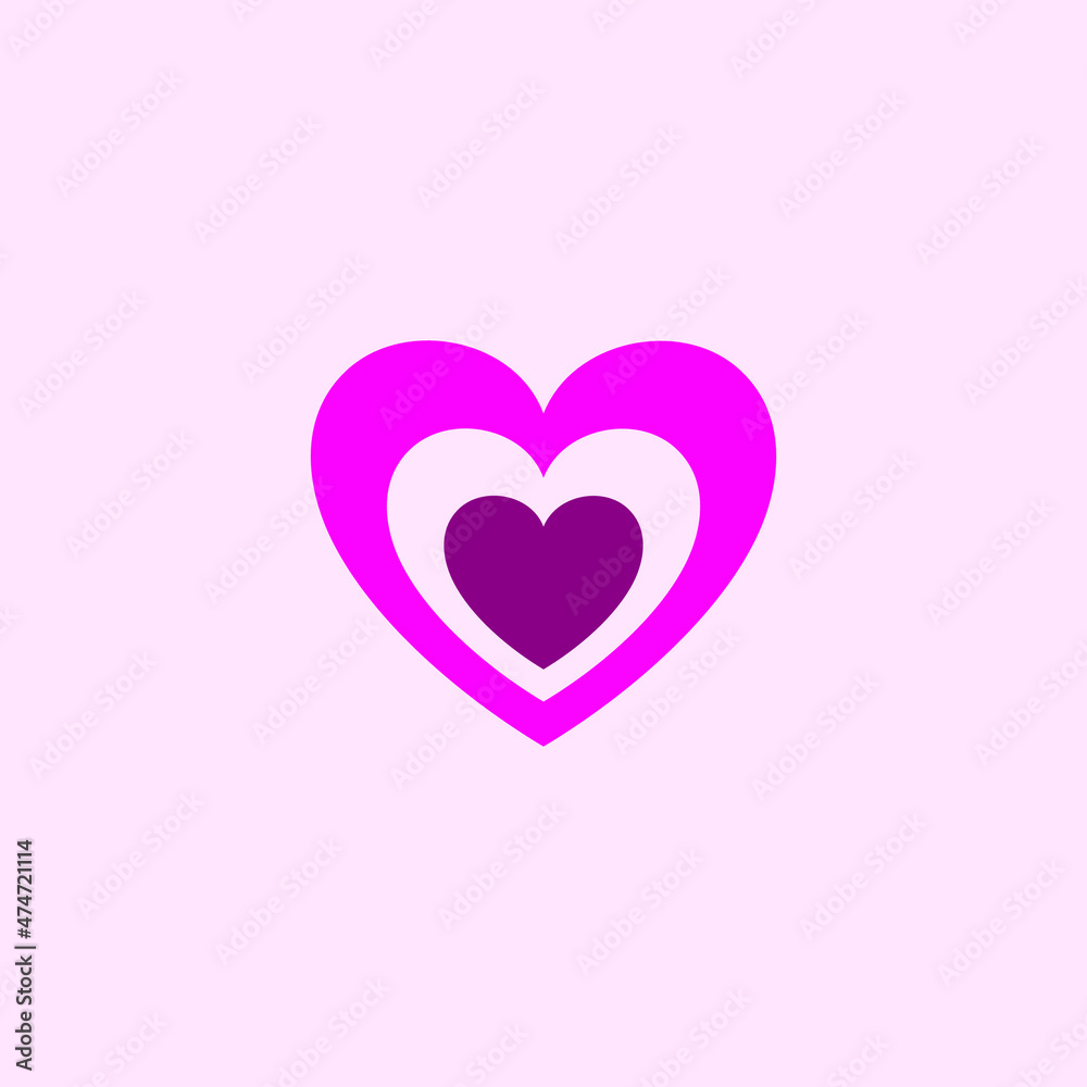 pink heart vector