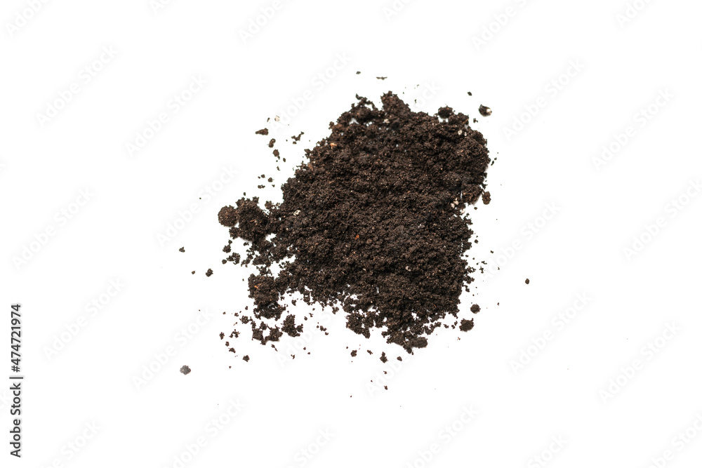 Black land for plant isolated on white background. Black land for plant isolated on white background.