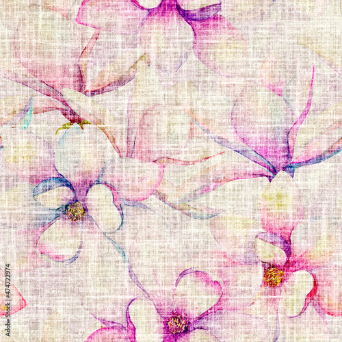 Watercolor beautiful magnol...