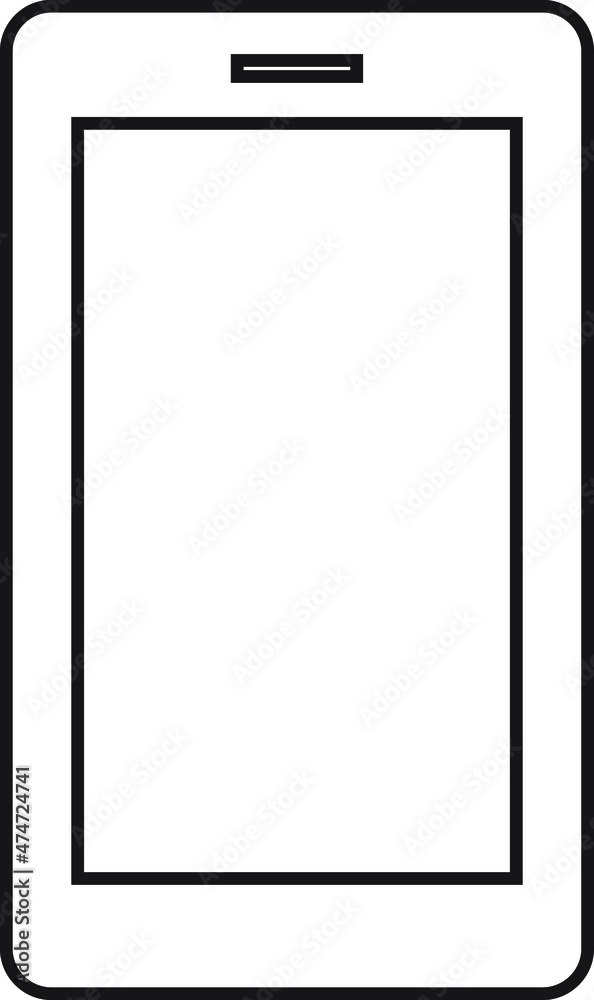 Smartphone Vector Icon Isolated On Transparent Background.