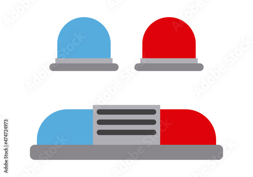 Icono de sirenas de coches de policía y bombero.