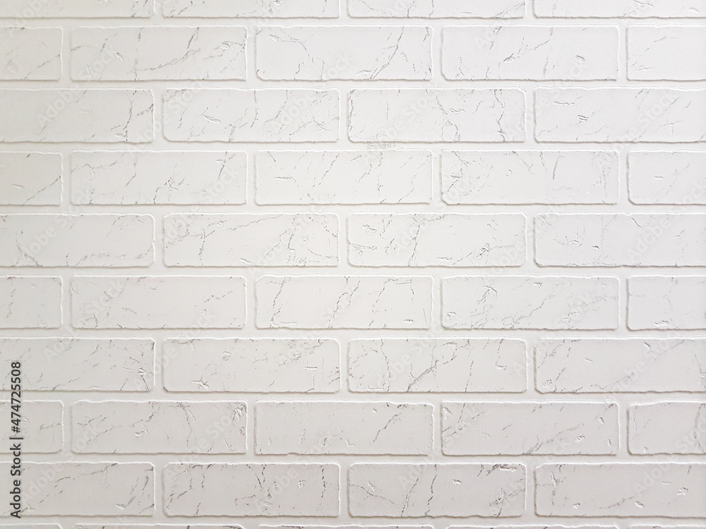Obraz premium White background Brick wall, smooth clean texture.