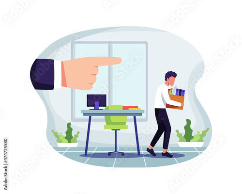 Dismissal employee vector illustration