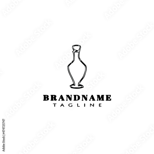 decanter logo cartoon icon design template black isolated vector illustration