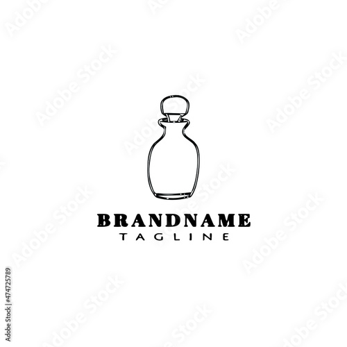 decanter logo cartoon icon design template black isolated vector illustration