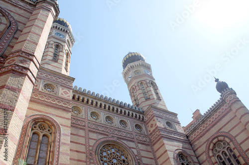 The Great Synagogue in Dohány Street, also known as the Dohány Synagogue, or the Tabac-Schul, the Yiddish translation of dohány (tobacco), after the Hungarian name of the street, is located in Belváro