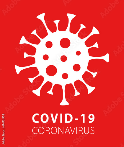 Coronavirus COVID-19, minimalistic design, vector	