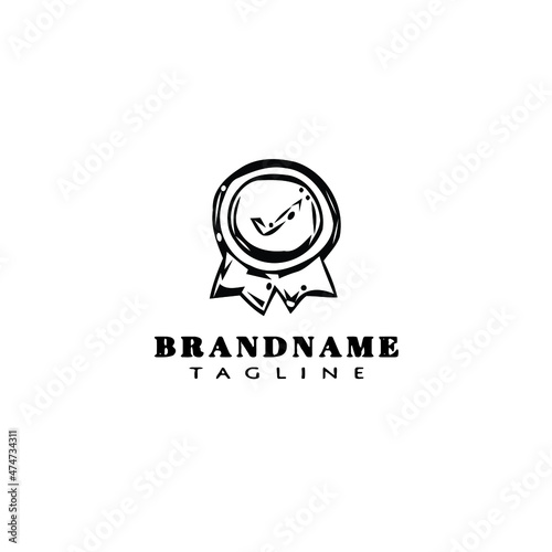 cockade logo cartoon icon design template black isolated vector illustration