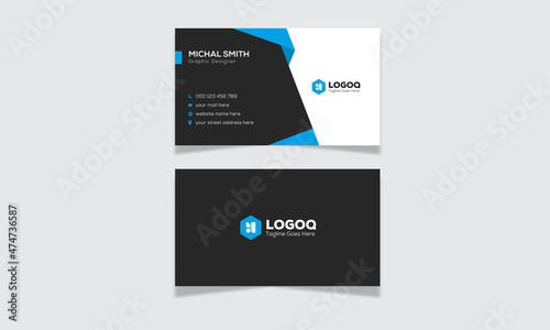 Modern corporate business card design 