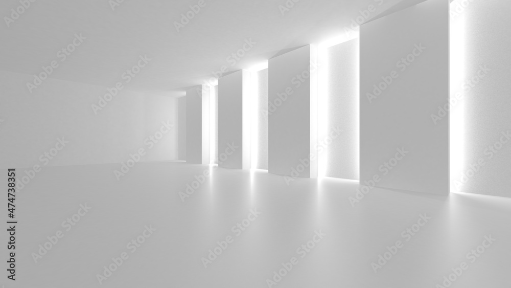 Fototapeta premium White Modern Background. Abstract Building Concept