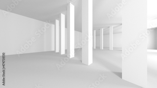 Abstract White Architecture Design Concept