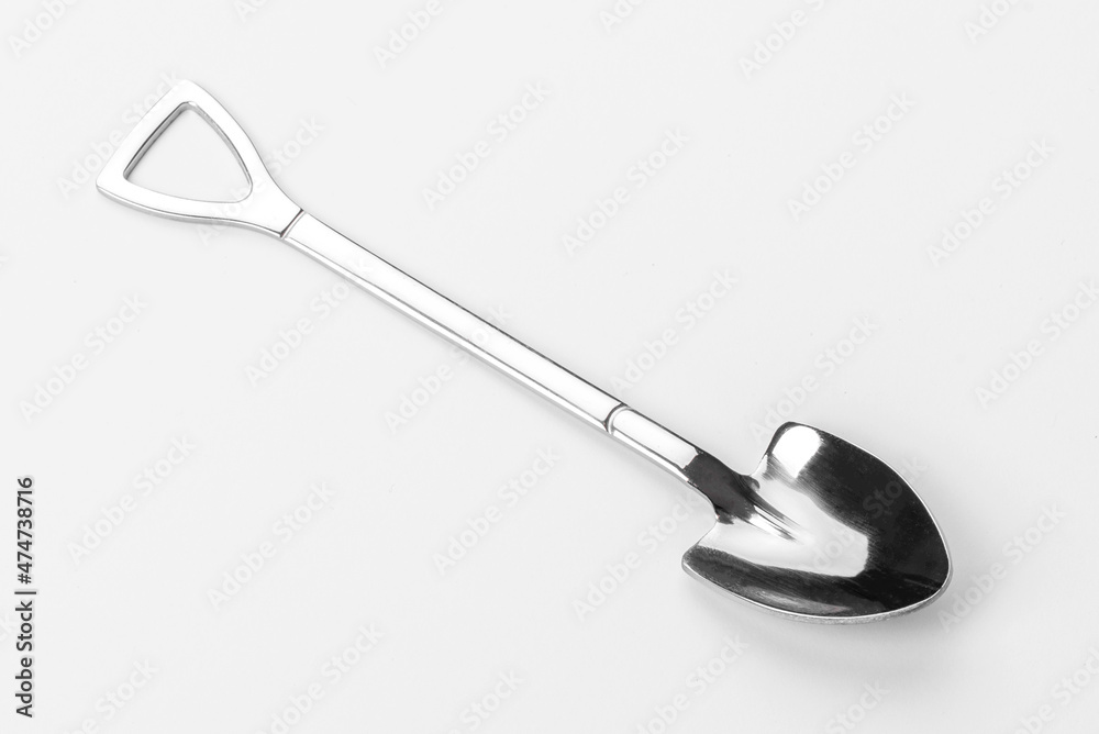 Beautiful teaspoon isolated on a white background. Cutlery on a white background Beautiful teaspoon isolated on a white background. Cutlery on a white background