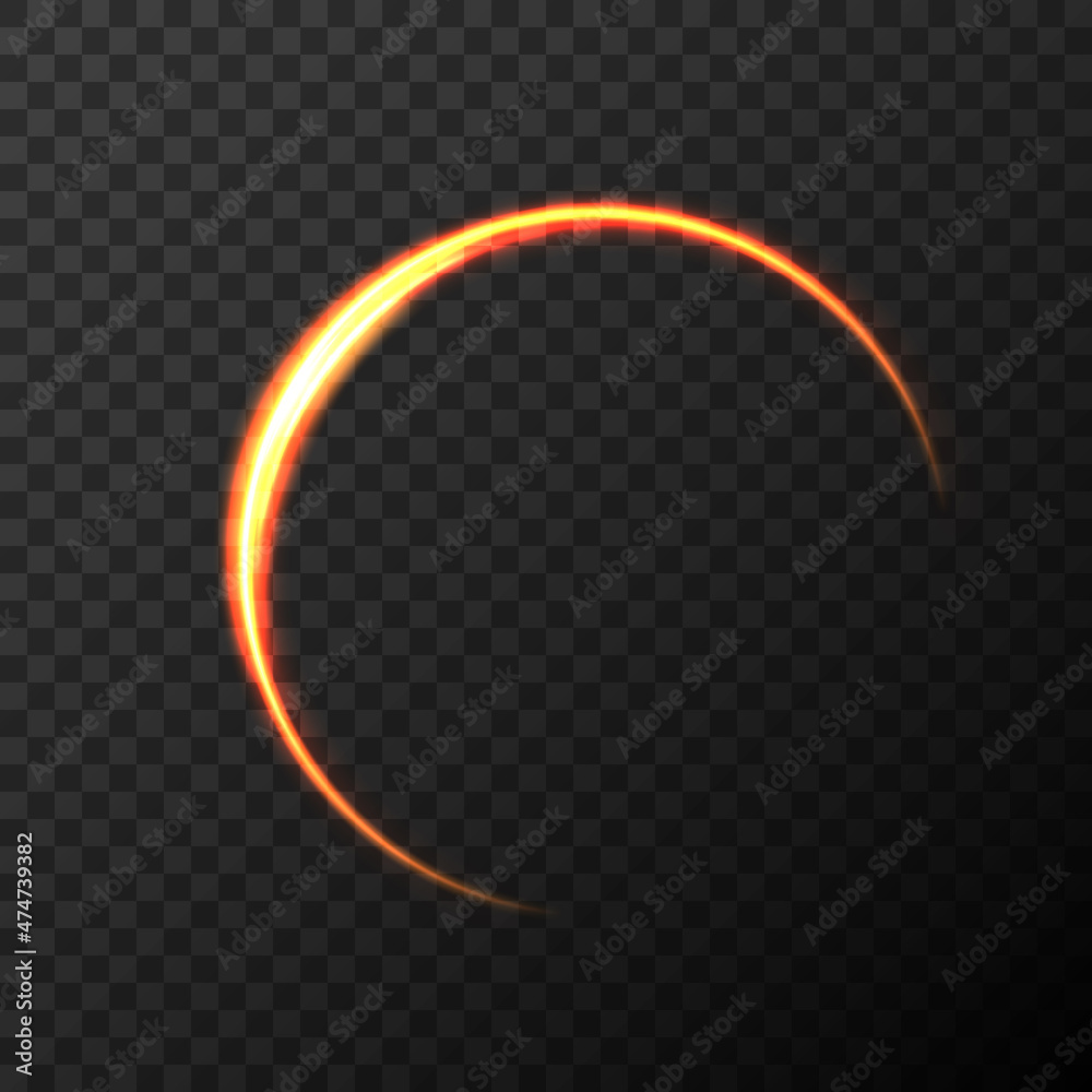 Abstract stylish light effect on black background. Golden glowing neon line.Vector 10 eps Abstract stylish light effect on black background. Golden glowing neon line.Vector 10 eps