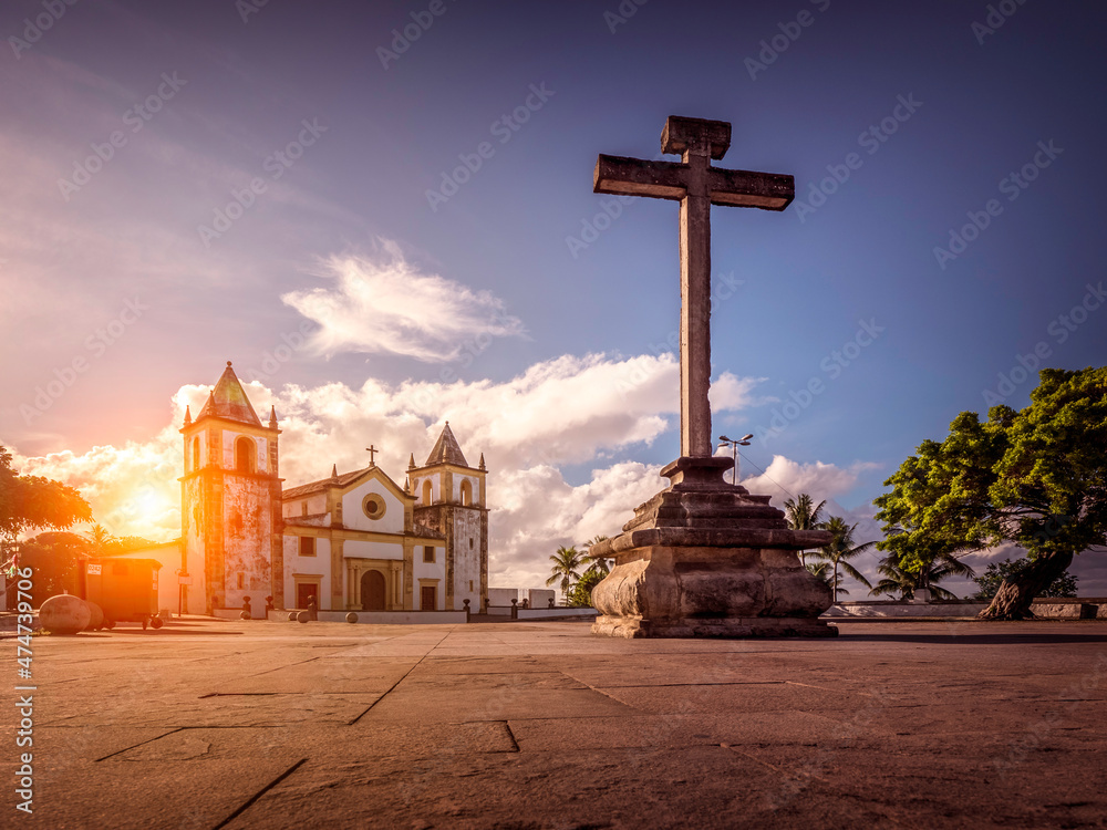 The colonial architecture of Olinda in Pernambuco, Brazil.