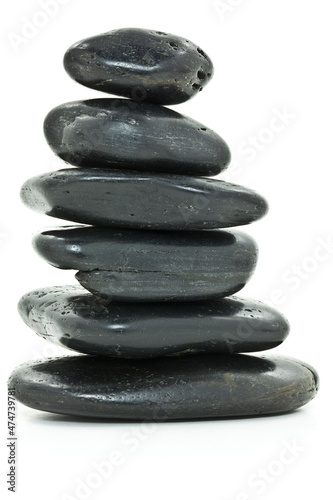 Conceptual photo of a pile of smooth rocks symbolizing balance in life.