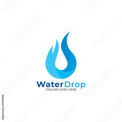 plumbing water logo icon vector template.