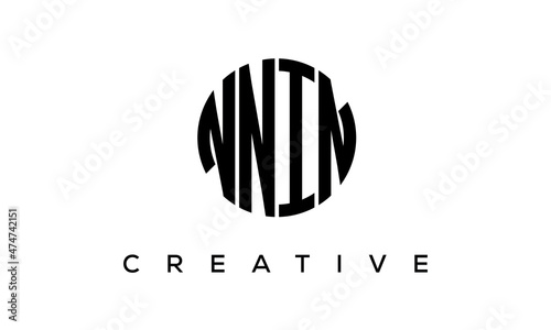 NNIN letters circle logo design vector template photo