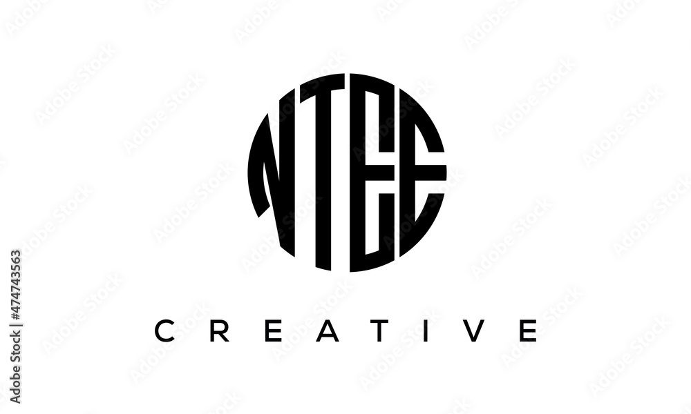 NTEE letters circle logo design vector template NTEE letters circle logo design vector template