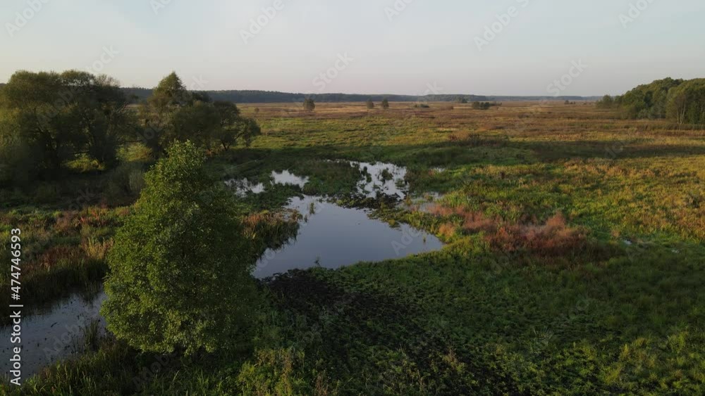 Autumn landscape on the Narew River Autumn landscape on the Narew River
