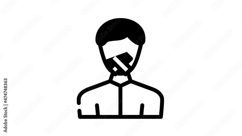 closed money animated line icon closed money sign. isolated on white background closed money animated line icon closed money sign. isolated on white background